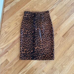 Gracia leopard pencil skirt work skirt